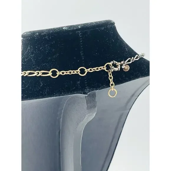 J. Crew Pink Orange Pave Crystal Bead Necklace Balls Gemoetric Elongated Y2k 80s - Picture 13 of 15